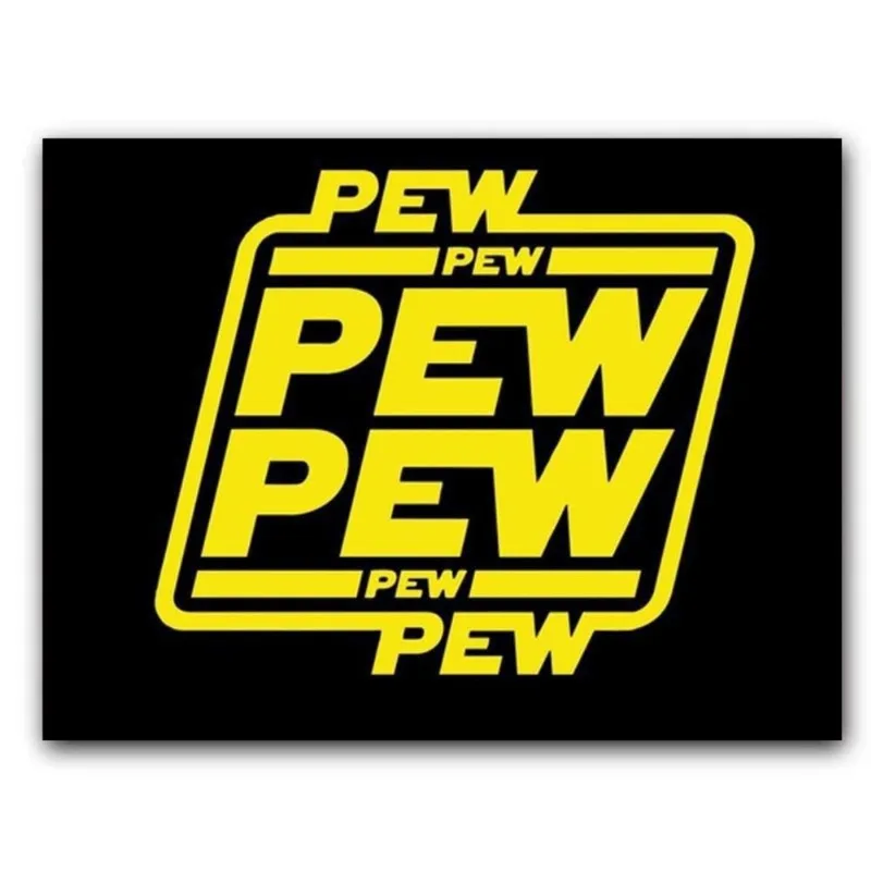 Placa MDF 20 cm x 30 cm - Star Wars Pew Pew Pew (BD56)