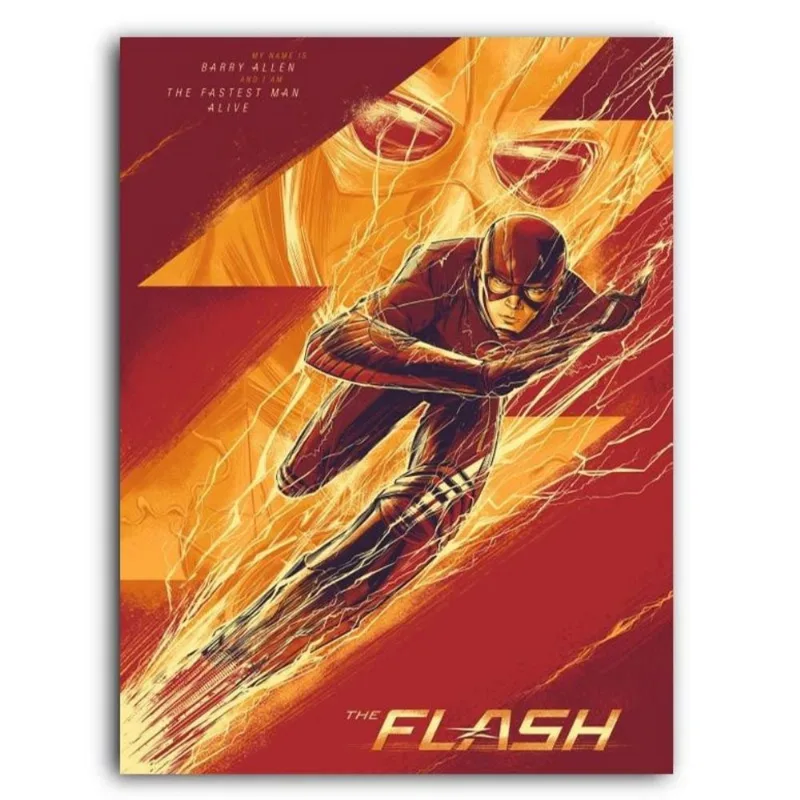 Placa Decorativa MDF Ambientes 30 cm x 20 cm - Flash DC Barry Allen (BD63)