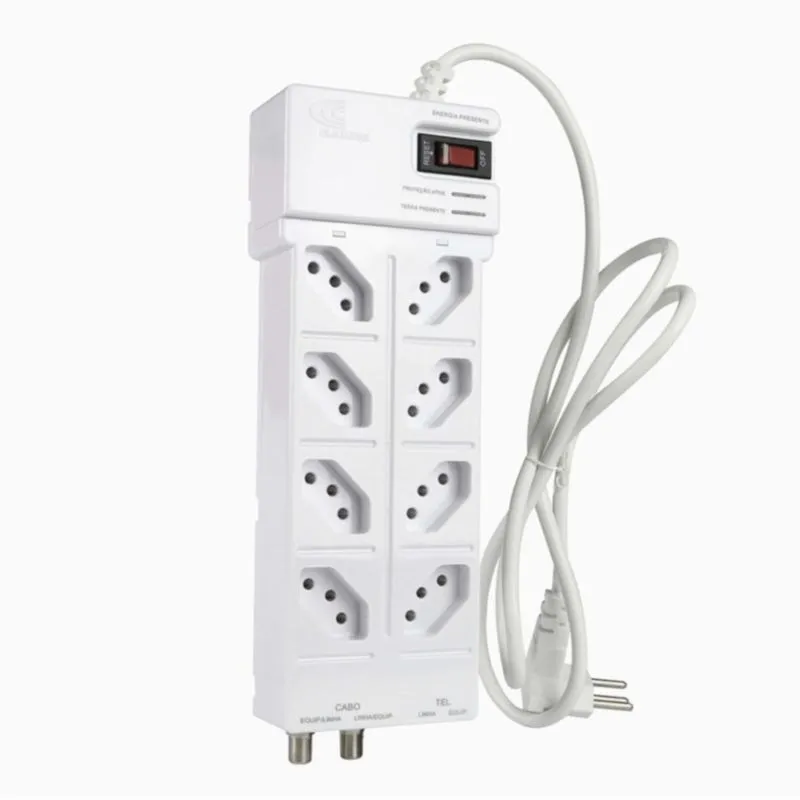 DPS - 8 tomadas - Clamper Multi Proteção - Branco - 9436