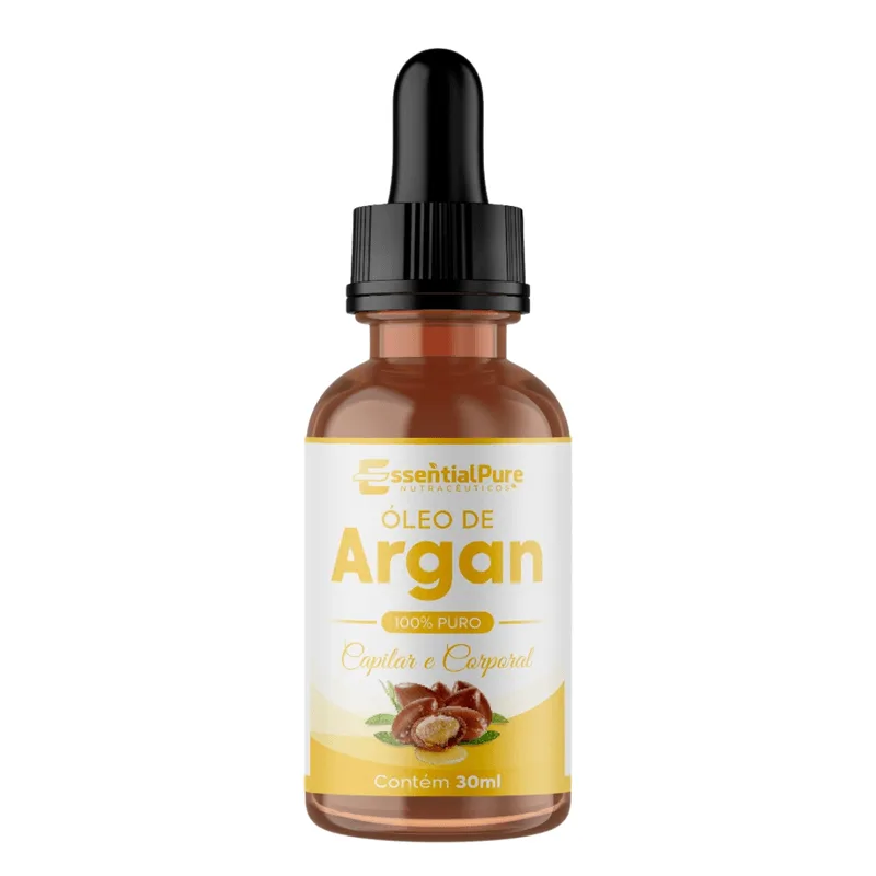 Óleo De Argan 30ml Vegetal 100% Puro - Essential Pure