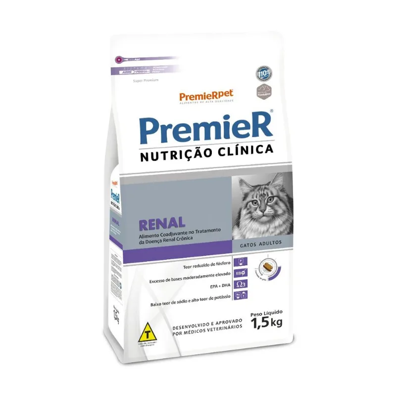 Premier Nutrição Clínica Renal Gatos 1,5 kg