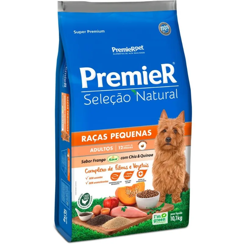 Premier SN Cães Adultos Raças Pequenas Frango Korin com Chia & Quinoa 10,1kg