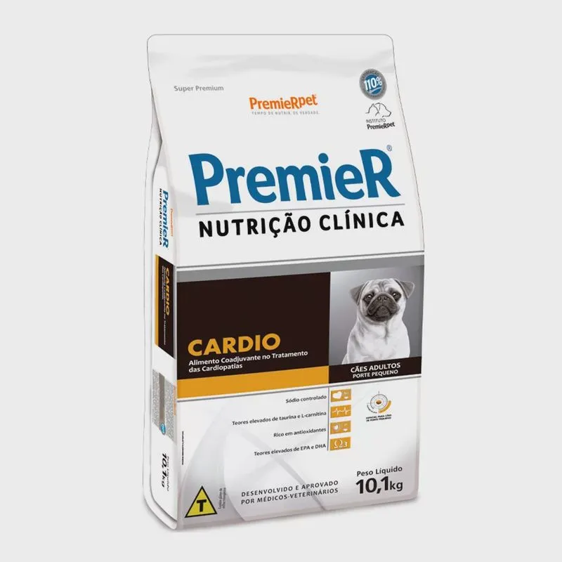 Ração Premier Nutrição Clínica Cardio Para Cães Adultos Raças Pequenas 10,1kg