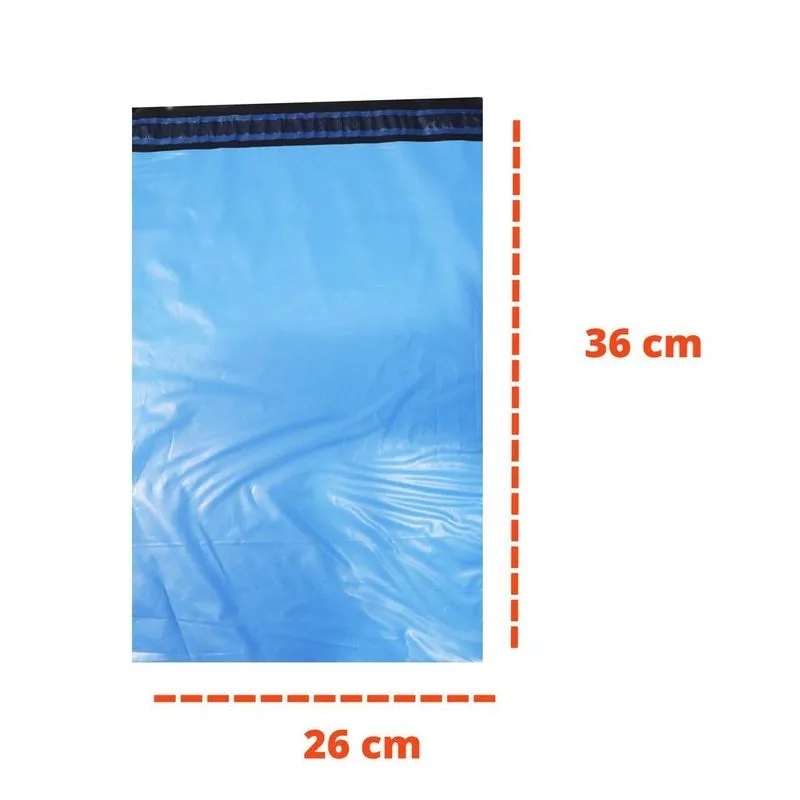Envelope De Segurança 26x36 Azul Kit 10