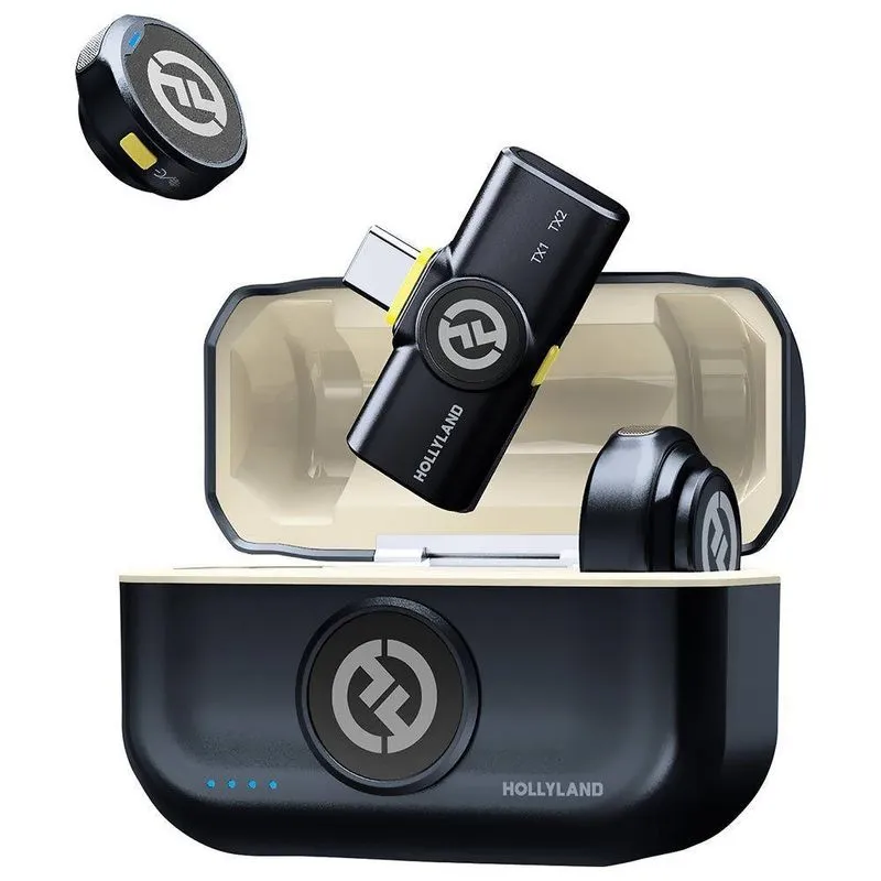 Microfone Lavalier Hollyland Lark M2 Wireless Type-C Shine Charcoal