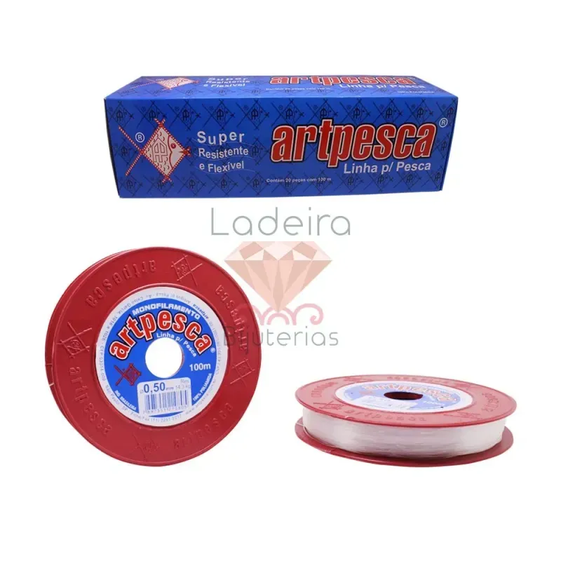 Fio de Nylon 0.50MM Artpesca C/20RL de 100M Cada 098 - Transparente