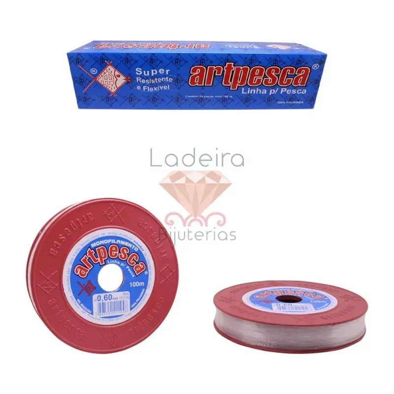 Fio de Nylon 0.60MM Artpesca C/20RL de 100M Cada 098 - Transparente