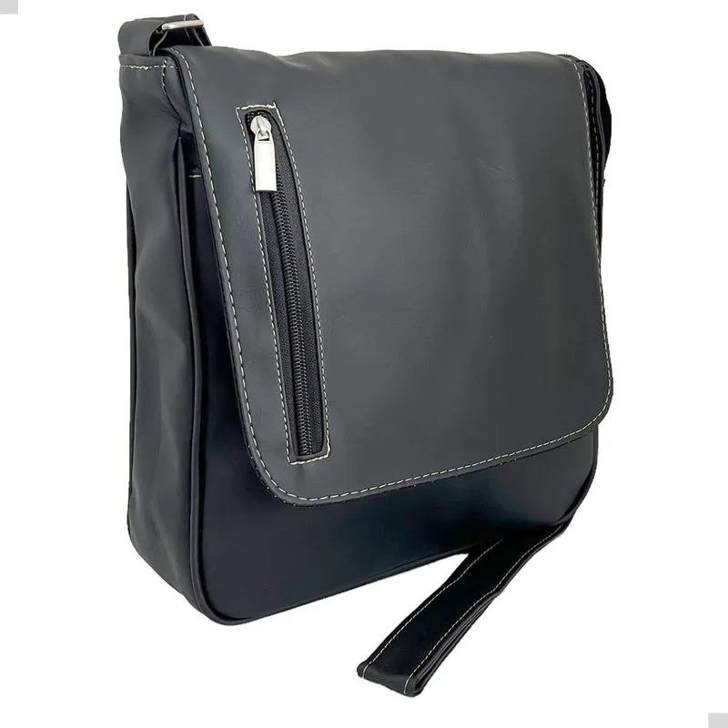 Bolsa Carteiro Pasta Mala Tiracolo Masculino Couro Eco Bm02