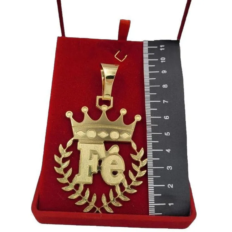 Pingente Fé Coroa - Banhado A Ouro 18k