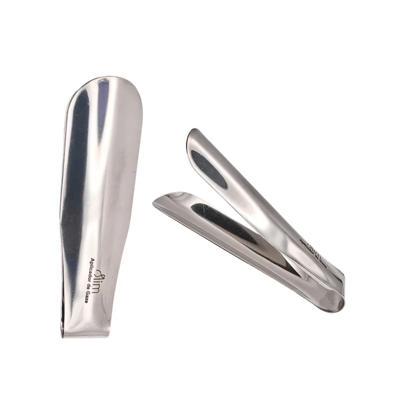 2 Aplicador De Gaze Tubular 11 Cm Aço Inoxidável Slim