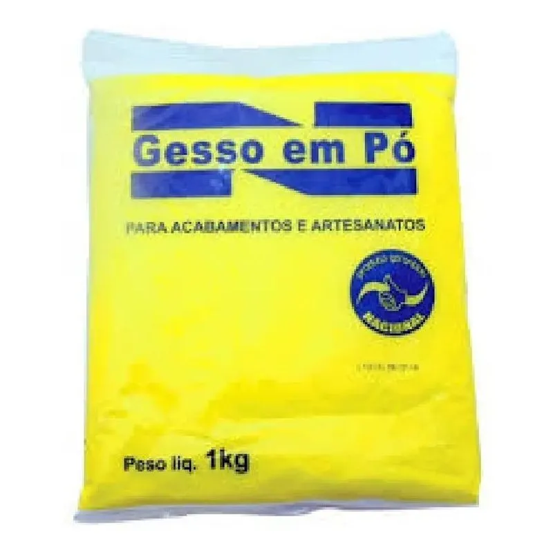 Gesso Em Pó Branco Secagem Rápida 1kg Nacional