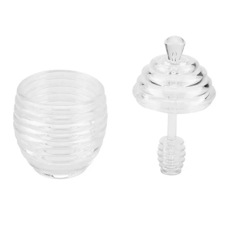 Meleira Porta Mel De Plástico 200ml Com Colher Dosadora - T