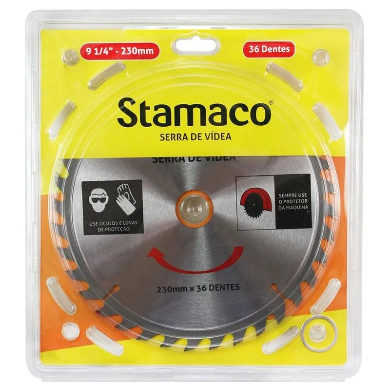 Disco De Serra Videa 230mm 9.1/4" 36 Dentes - 2253 - Stamaco Stamaco