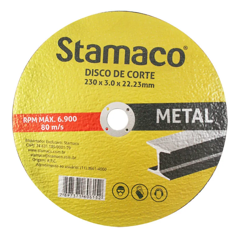 Disco De Corte Metal 230x 3.0x 22,23mm Stamaco 230mm