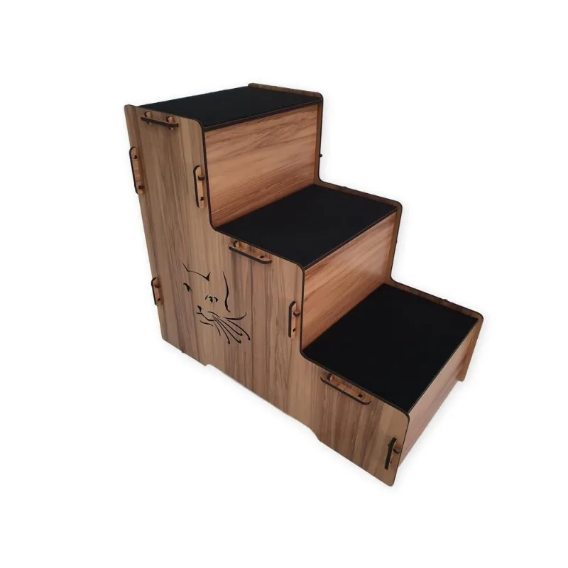 Escadinha Pet Mdf Para Gatos E Cachorros 50 Cm Altura
