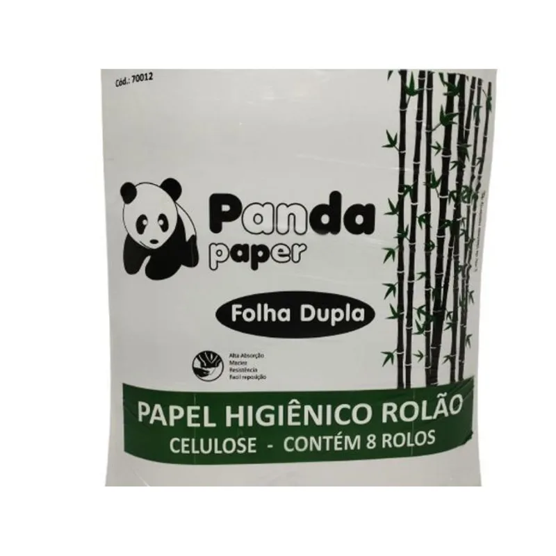 Papel Higiênico Rolão Folha Dupla 8 Rolos 10cmx180 Metros