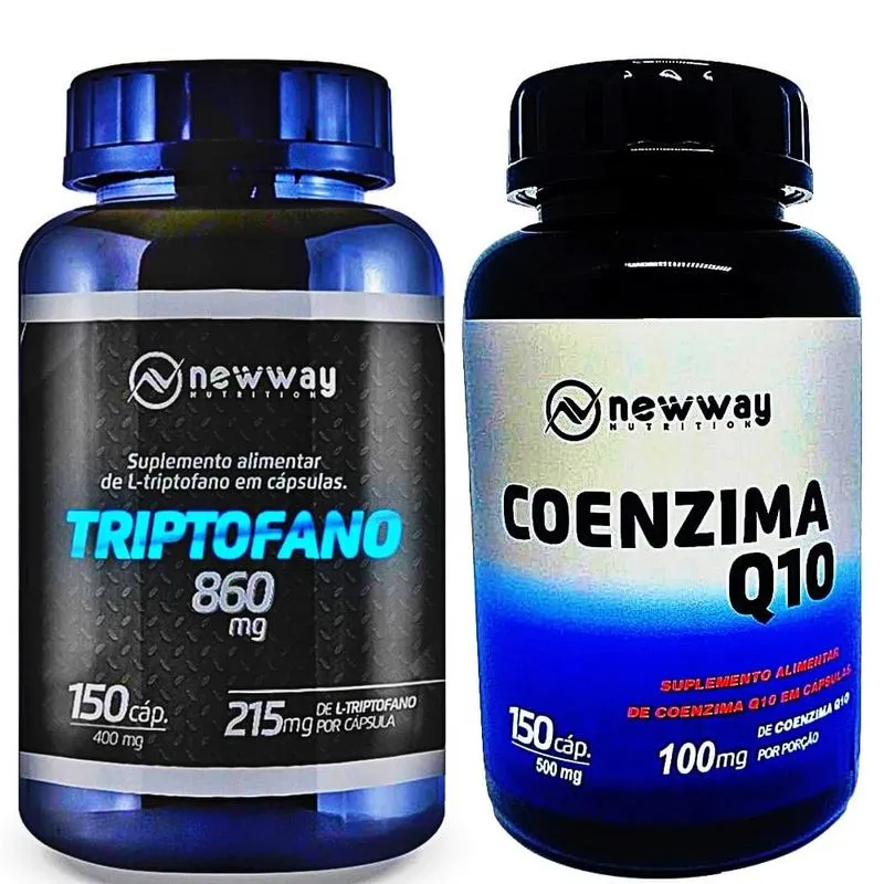 L-Triptofano 150 Cápsulas 860mg - New Way + Coenzima Q10 New Way - 150Cps