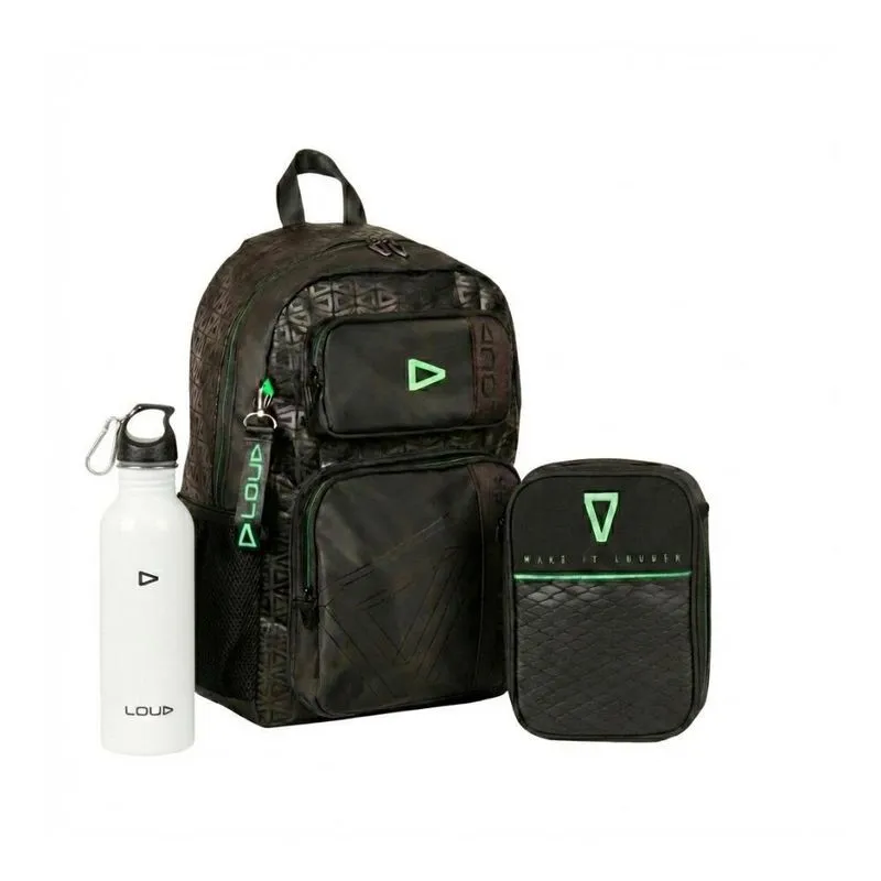 Kit Mochila Costas + Estojo Box+ Garrafa Térmica Loud Gaming