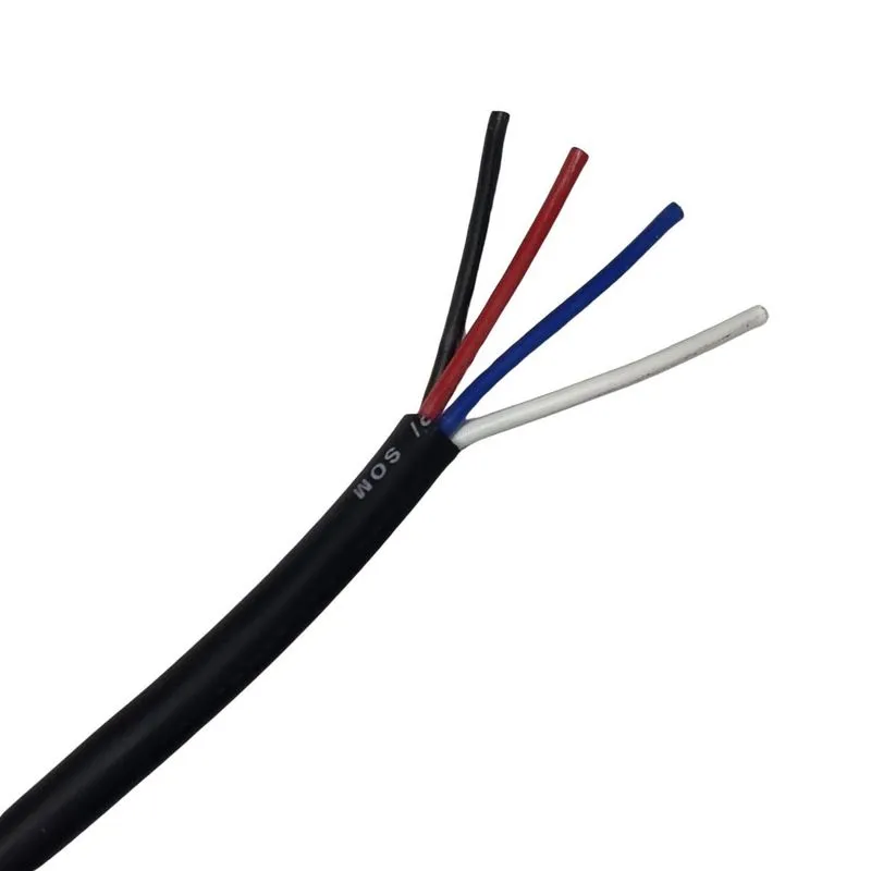 Kit Cabo Comando Pp 4 Vias Som Elétrica Flex 4 X 150mm 4 M