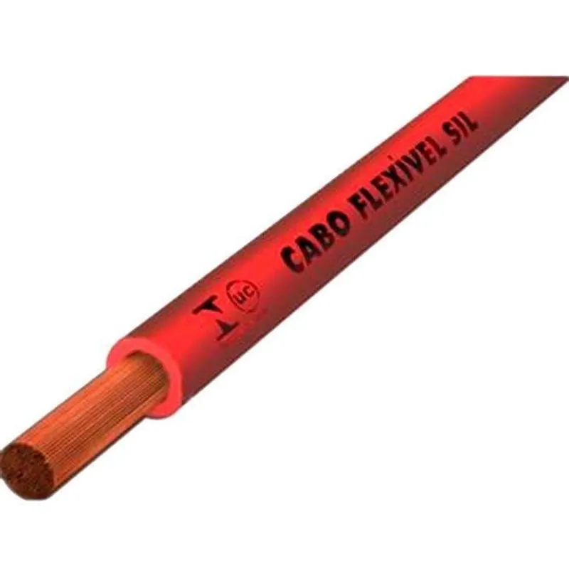 Cabo Flexível Flexsil Sil 4 mm2, 750V, Vermelho, 15 metros