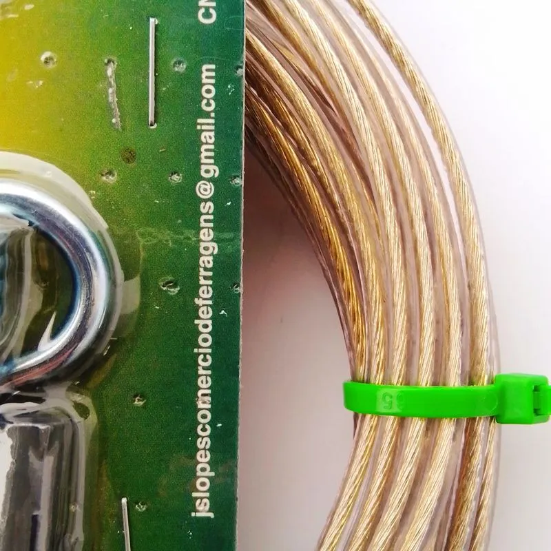 Kit Varal 20mts Cabo De Aço Revestido Nylon Cristal 3,30mm
