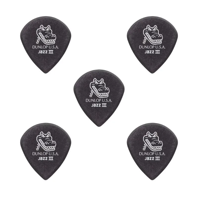 Kit 5 Palheta Gator Grip Jazz Iii 1.4Mm 571R140 Dunlop