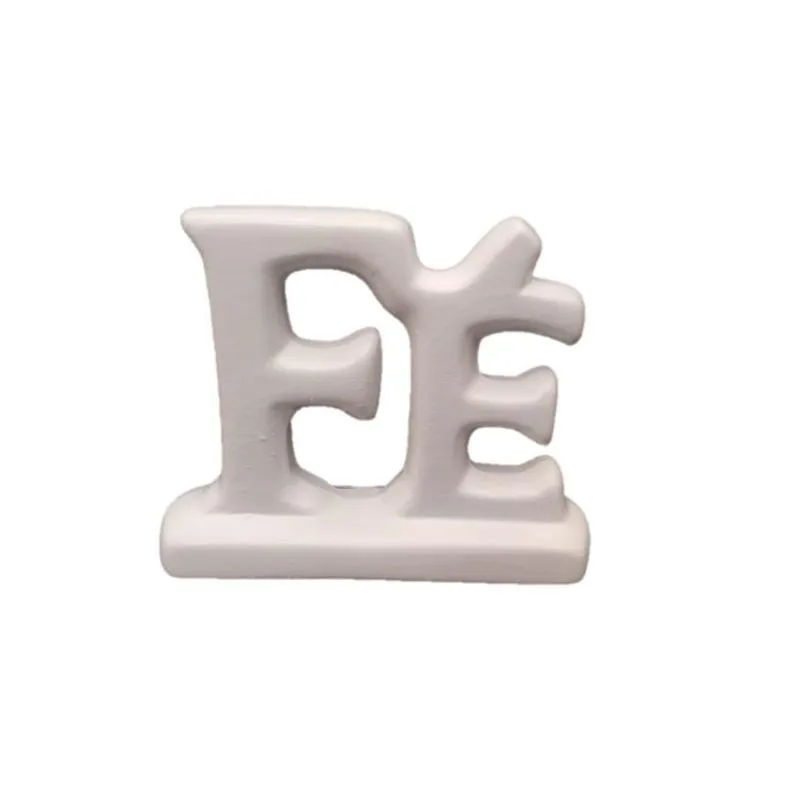 Decoração De Mesa Palavra Fé Pequena Cor Branco