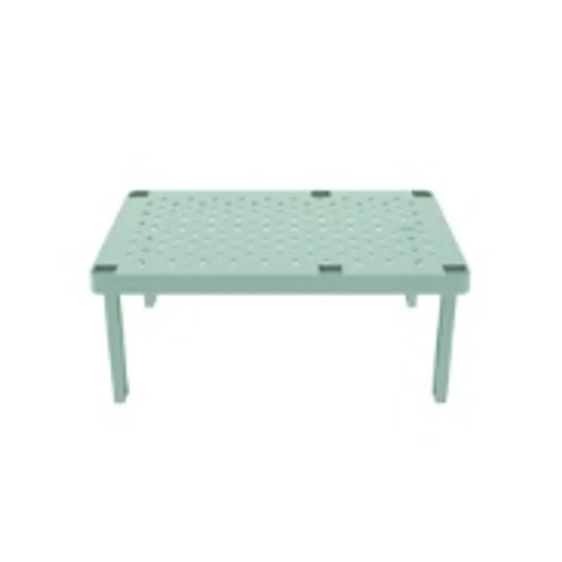 Prateleira organizadora de polipropileno retangular 16x38cm verde menta Level Ou