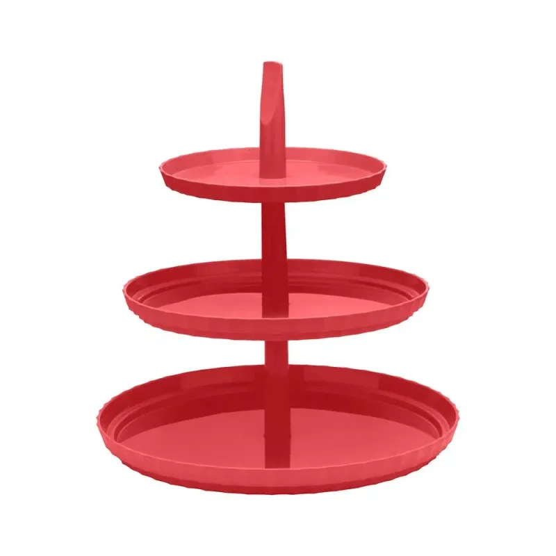 Porta Doces Festa Triplo Vermelho Ou
