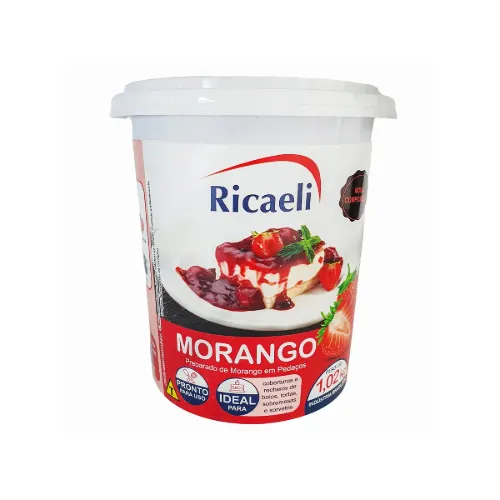 PREPARO DE FRUTA MORANGO PEDAÇOS 1,02KG- RICAELI