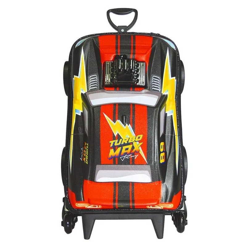 Mala Infantil Turbo Max 3d Com Rodinhas - Preta