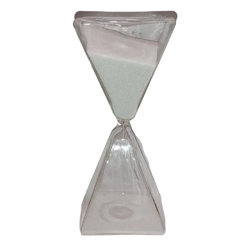 Ampulheta De Vidro Areia Branca Conta 30 Min Lextack Ap-89195T