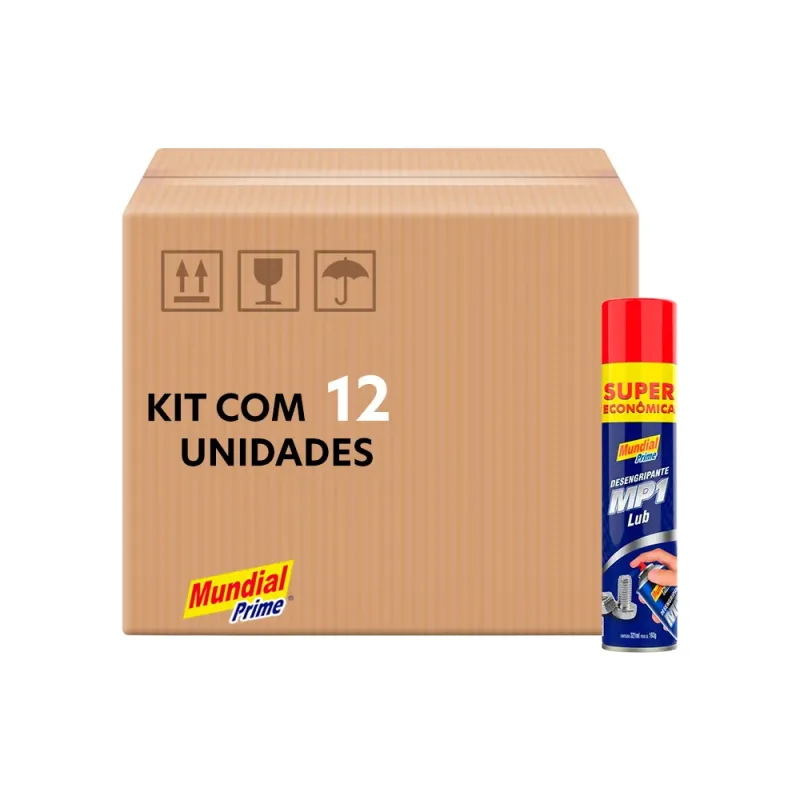 Kit 12 Óleos Desengripante Aerossol 300ml MP1 Mundial Prime