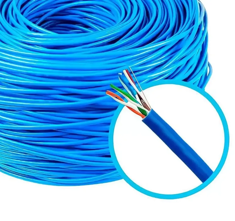 Rolo 50m Cabo CFTV CAT6 ALC 4 Pares 8 Vias 4x50mm P/ Alarme