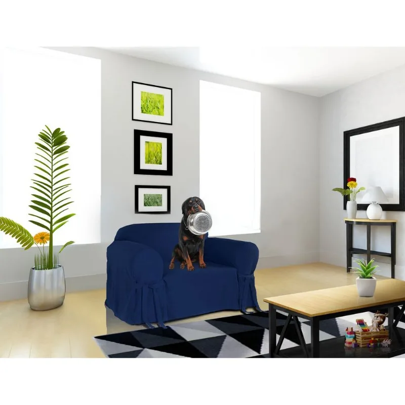 Capa Para Sofá De 1 Lugar Em Gorgurão Pet Resistente Gatos Crianças Animal Lar Decoração