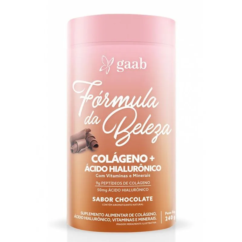 Fórmula Da Beleza Gaab Colágeno + Vitaminas - Chocolate 200g