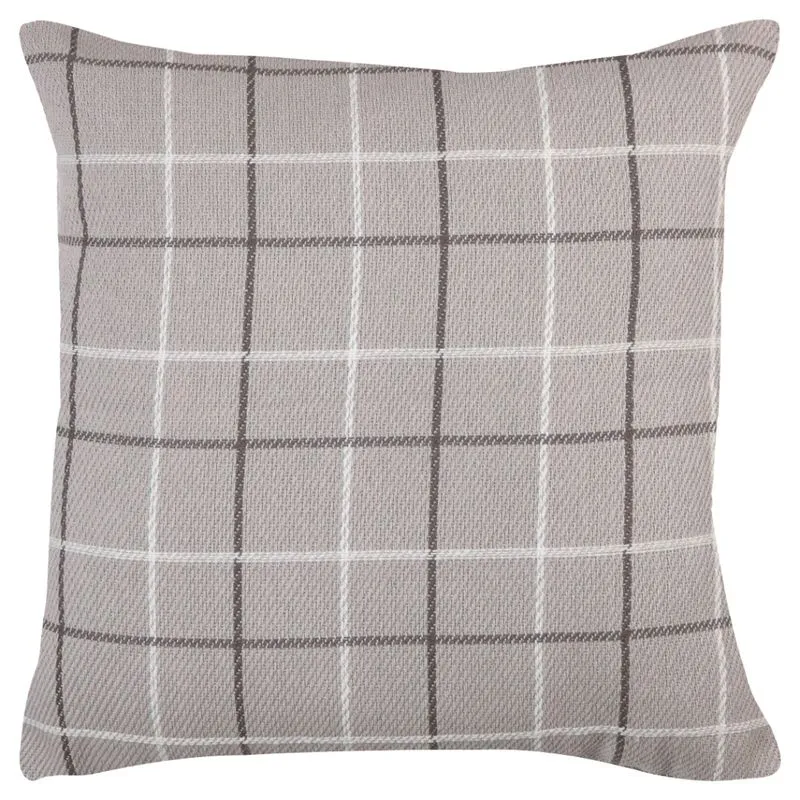 Capa Para Almofada Urban Quadriculada 40x40cm Cinza Escuro