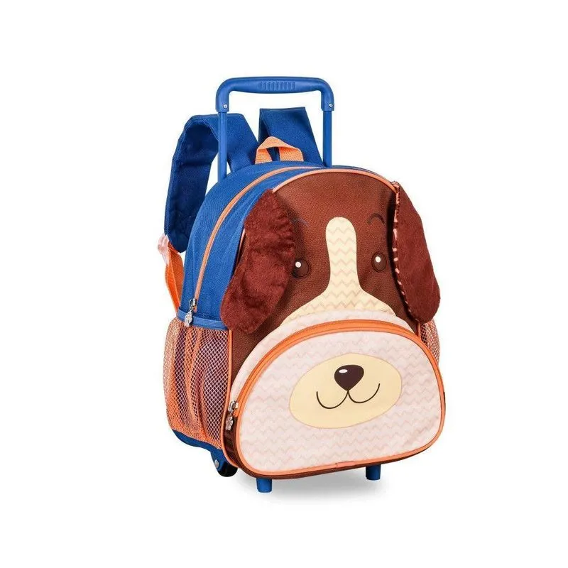 Mochila Escolar Rodinhas Infantil Com 3 Modelos De Animais