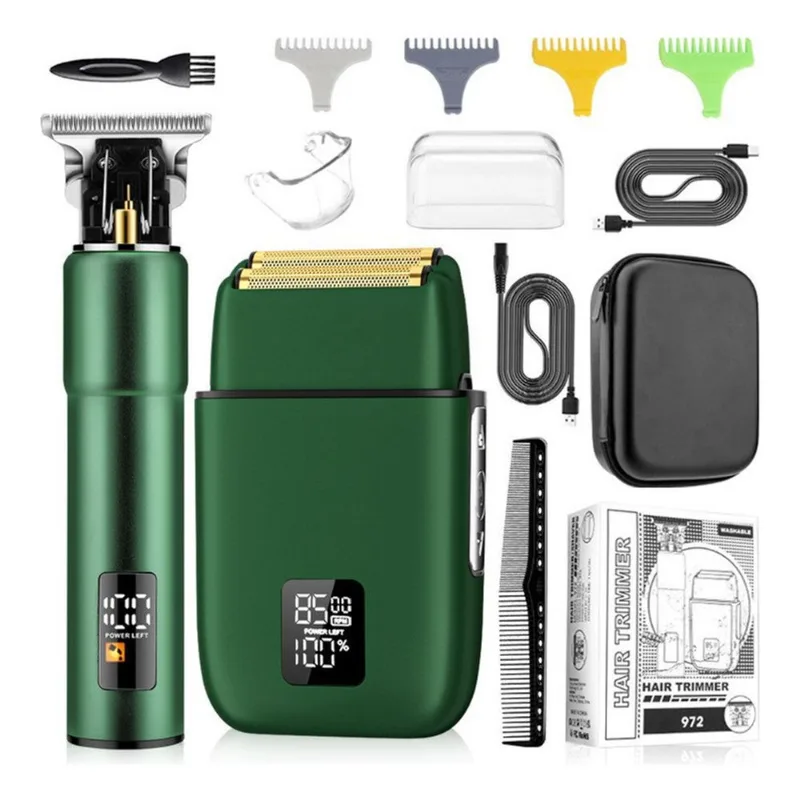 Kit De Aparador De Cabelo Recarregável Usb De Alta Potência