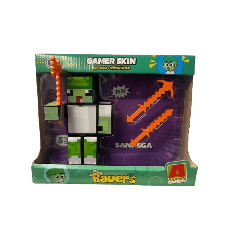 Boneco Sandega Youtuber 15cm com 3 Acessórios - Algazarra