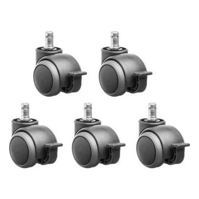 Kit 5 Rodinhas Cadeira Gamer Com Trava Anti Risco Anti Ruído