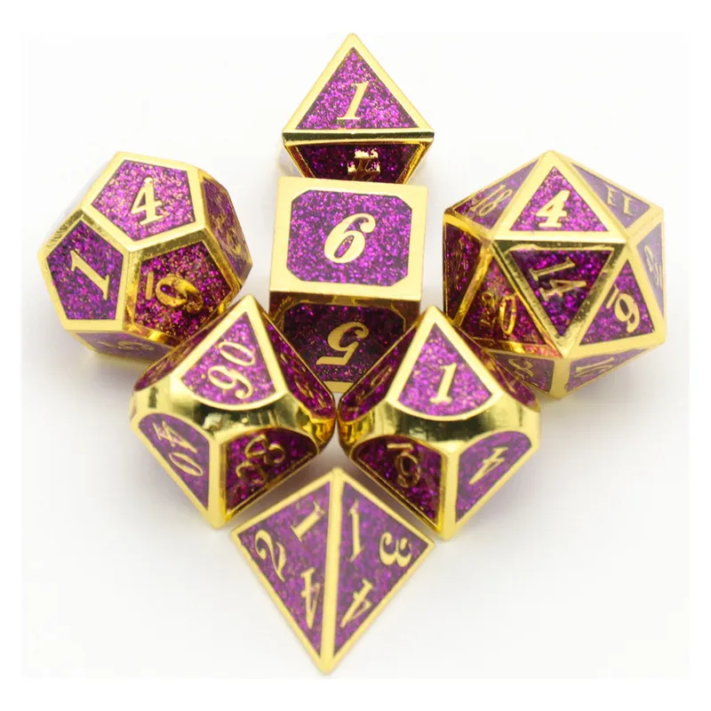 7 Peças De Rpg De Tabuleiro De Dados Multifacetados
