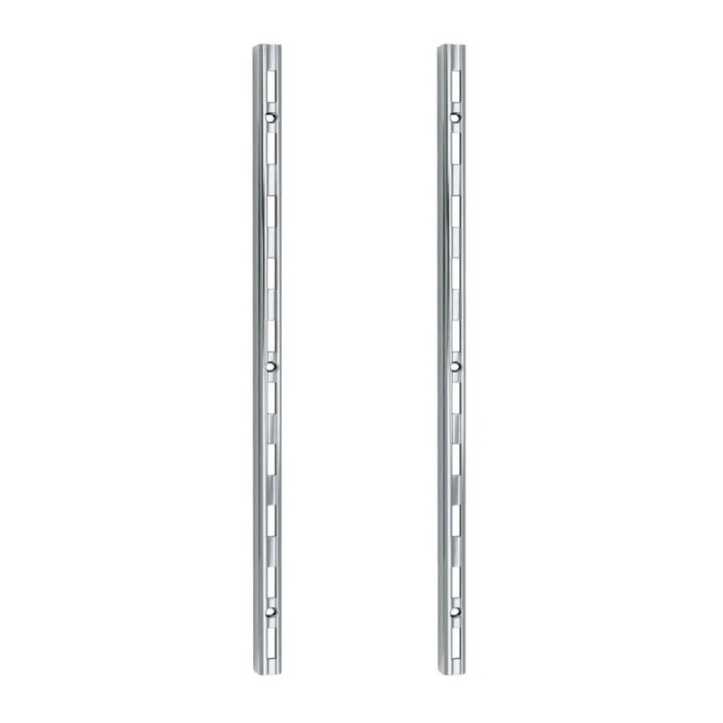 Kit 2 Trilho Cremalheira De Aço 1,5m 150cm Zincado