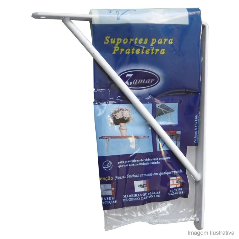 Suporte para prateleira Básico 35cm branco Zamar