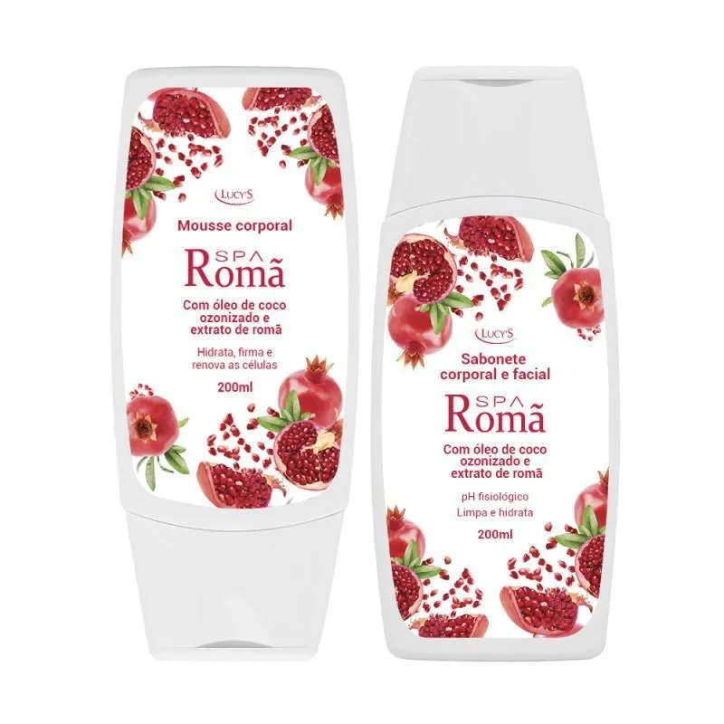 Mousse E Sabonete Corporal E Facial Romã Ozonizado