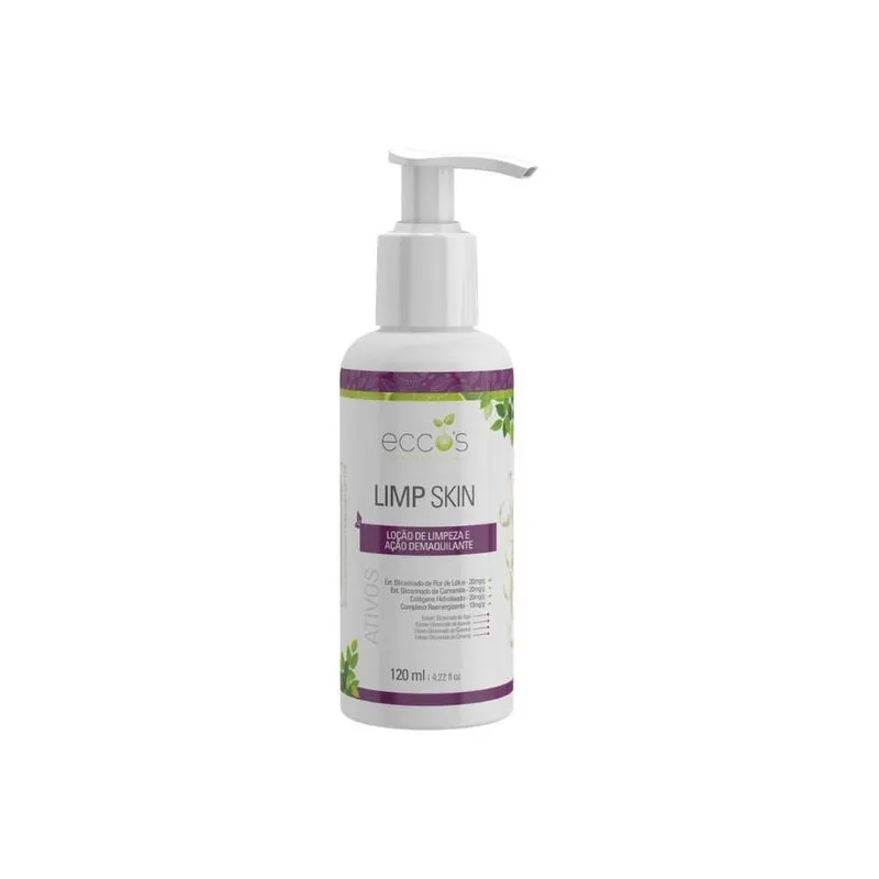 Loção de Limpeza e Demaquilante Limp Skin 120ml - Eccos Cosméticos