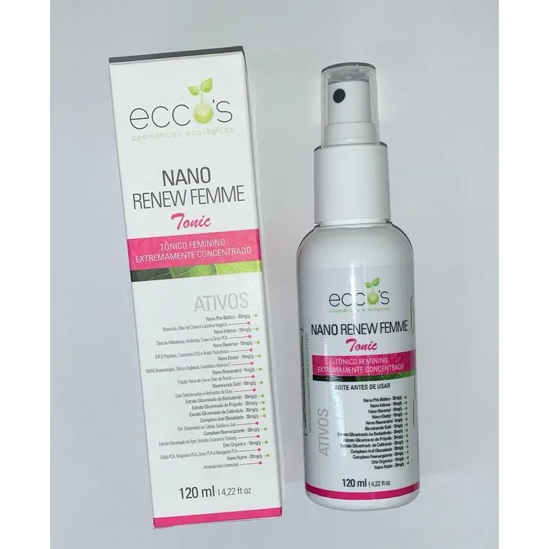 Tônico Feminino Eccos Nano Renew Femme Tonic 120ml