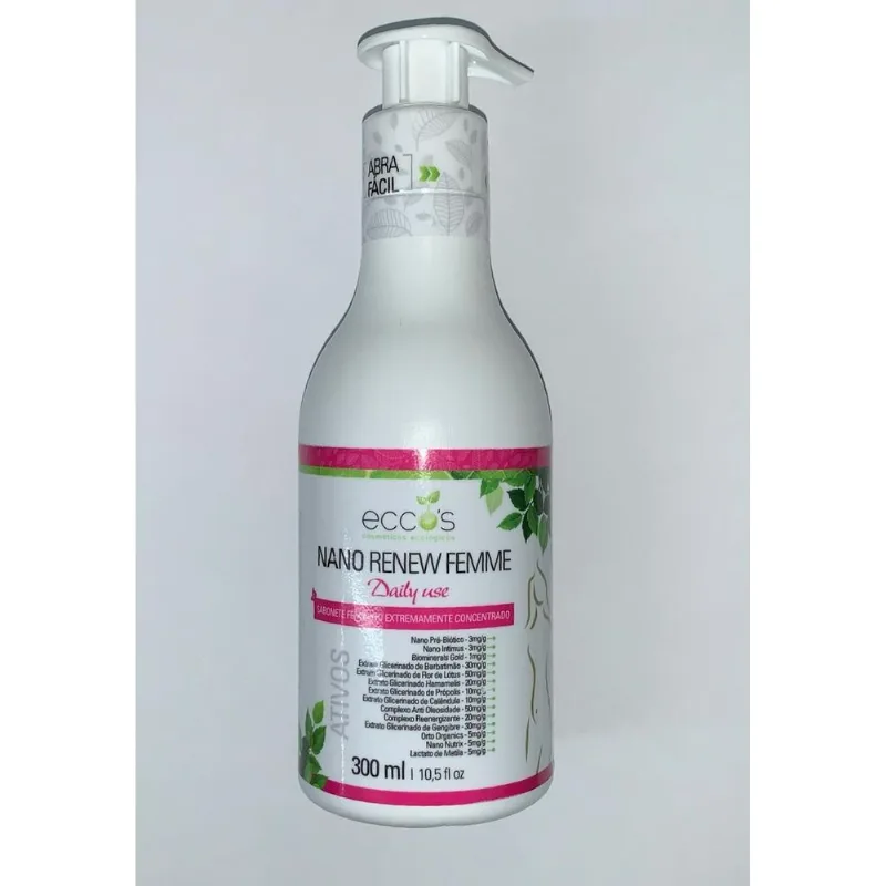 Sabonete Feminino Eccos Nano Renew Femme Daily Use 300ml