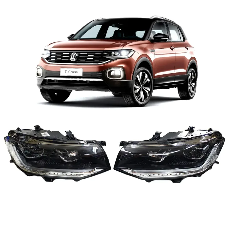 Par de Faróis Dianteiros em LED Volkswagen T-Cross 2020 à 2024 - Qualidade e satisfação, você encontra aqui!