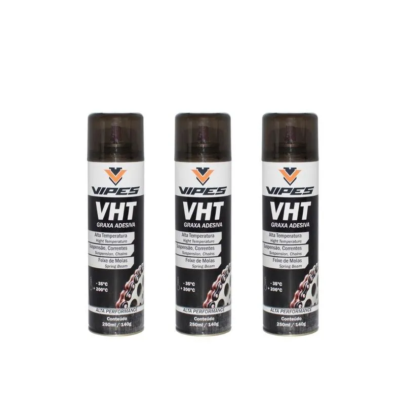 3 Uni Graxa Adesiva Alta Temperatura Lubrificante Limpador